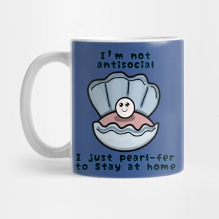 I’m Not Antisocial Pearl Mug